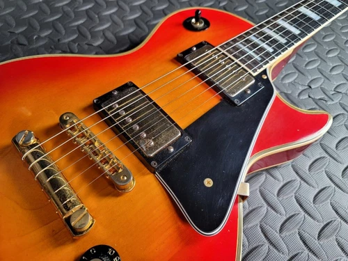 VIBRANT VINTAGE 1971 GIBSON CHERRYBURST LES PAUL CUSTOM  T-TOPS PANCAKE TONAL EX