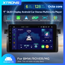 XTRONS 9" QLED Autoradio Android 14 6G+128GB GPS Navi für BMW E46 Rover 75 MG ZT