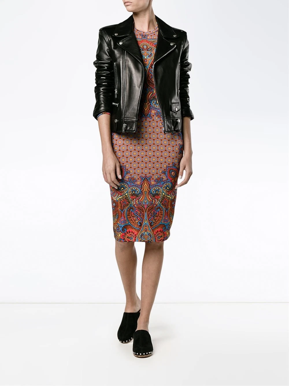 Givenchy — NEW $ 1520 Givenchy Long Sleeve Printed Sheath Dress Red Multi 42 FR /10 US