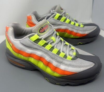 Nike Air Max 95 GS Vast Grey Orange Volt Youth Sneakers Size 7Y