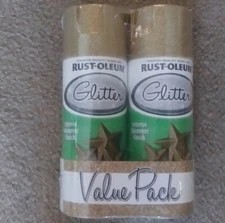 Rustoleum Glitter Blast Paint Gold 2-PACK 10.25 BIG oz DIY Series Brand New
