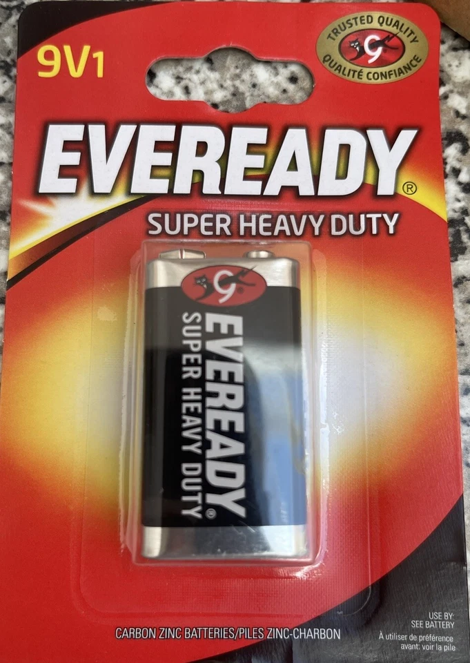 2 X 9V Square Block Zinc-Carbon Battery 6F22 Smoke Alarm Longest Expiry - Image 2 of 2