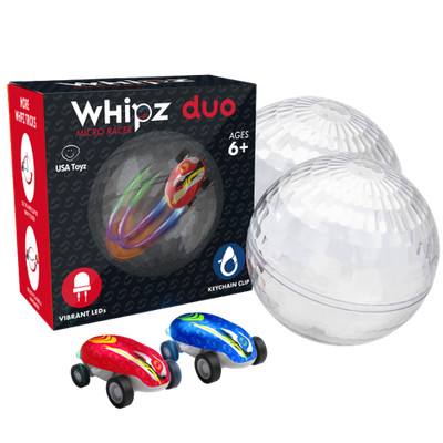 2-Pack: USA Toyz Whipz Micro Racers Toy Cars (Glow in The Dark)