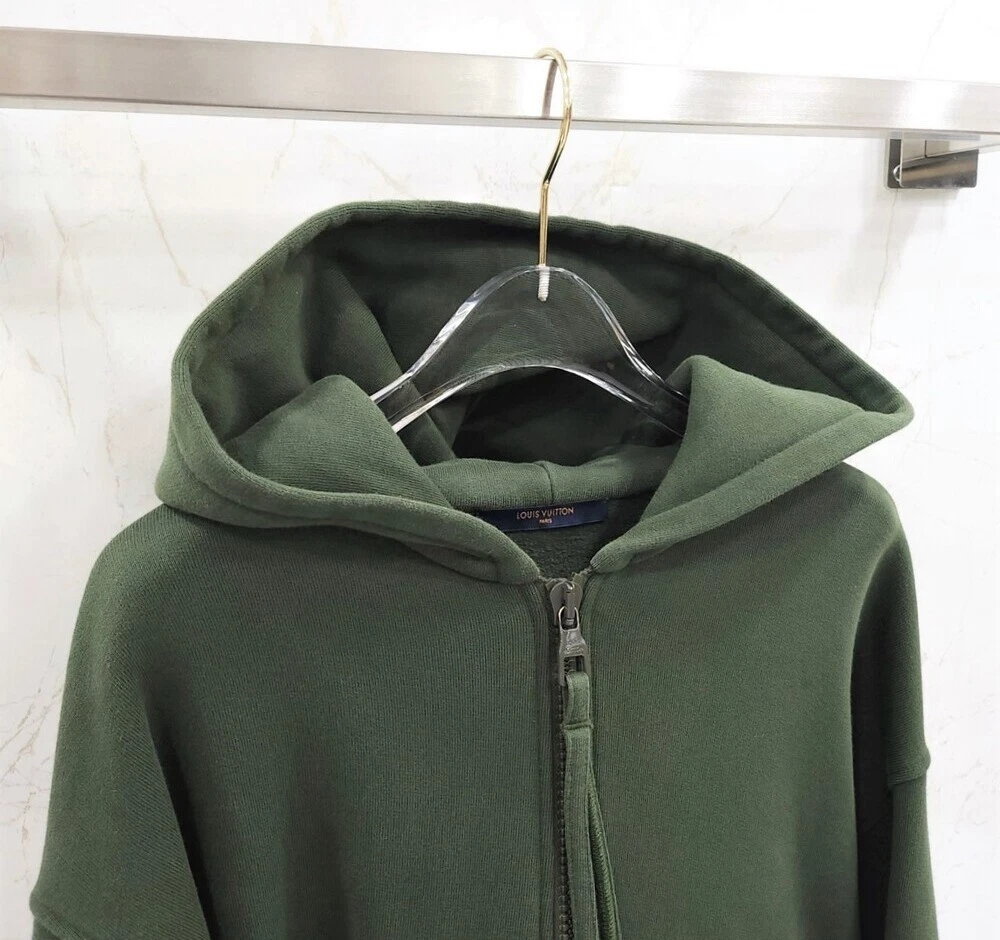 LOUIS VUITTON（LV） T shirt Louis Vuitton con cappuccio mezza zip tasca 3D 129622467