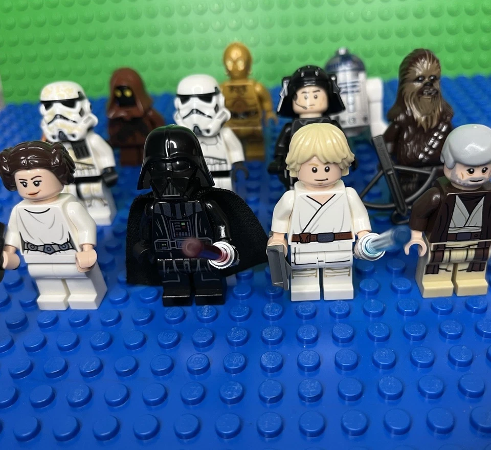 LOTE DE 11 MINIFIGURAS LEGO STAR WARS - UNA NUEVA ESPERANZA - LUKE LEIA DARTH VADER SANDTROOPER Foto 2 de 4