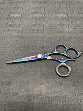 Hasami 6 In. Hair Cutting Scissors Rainbow Titanium Finish C65-R