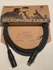 D'Addario Classic Series XLR Microphone/Powered Speaker Cable XLR M to XLR F 10'