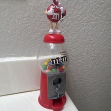 M&M's Small Candy Vending Machine Red Character Topper Dispenser Collectible
