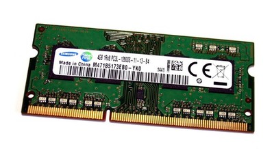 4 GB DDR3 RAM 204-pin SO-DIMM 1Rx8 PC3L-12800S 'Samsung M471B5173EB0-YK0'