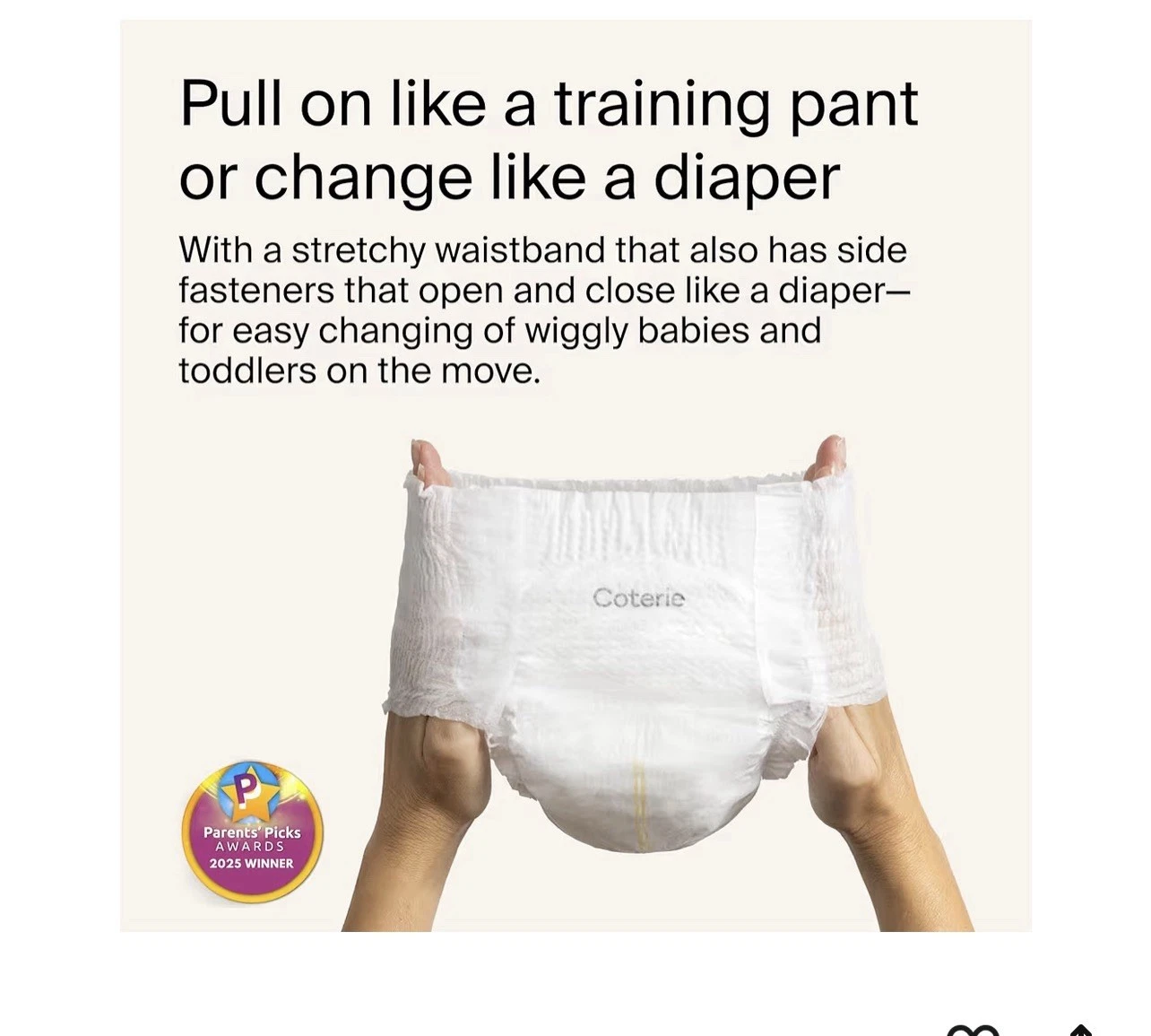 3 The Pant, Size 3, Pull up Style Diapers for Sensitive Skin, Hypoallergeni 2pk
Opens in a new windo