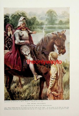 DAS SCHWERT EXCALIBUR, Wheelwright, Buchillustration (Druck), um 1920