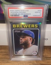 2024 Topps Heritage Jackson Chourio RC Chrome Silver PSA 10 Gem Mint