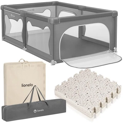 Grille de protection pour bébé écurie 127 x 187 cm parois latérales + tapis d... - Photo 1/4