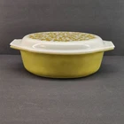 Vintage Pyrex Verde Oval Casserole Dish 2.5 Qt 045 Avocado Green with Lid