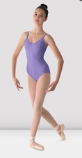 NWT Mirella Ladies Medium M Purple Swamed Leotard M207L