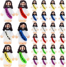 25Pcs Little Jesus Figures Bulk Mini Jesus Love You Figurines Tiny Small Rubber