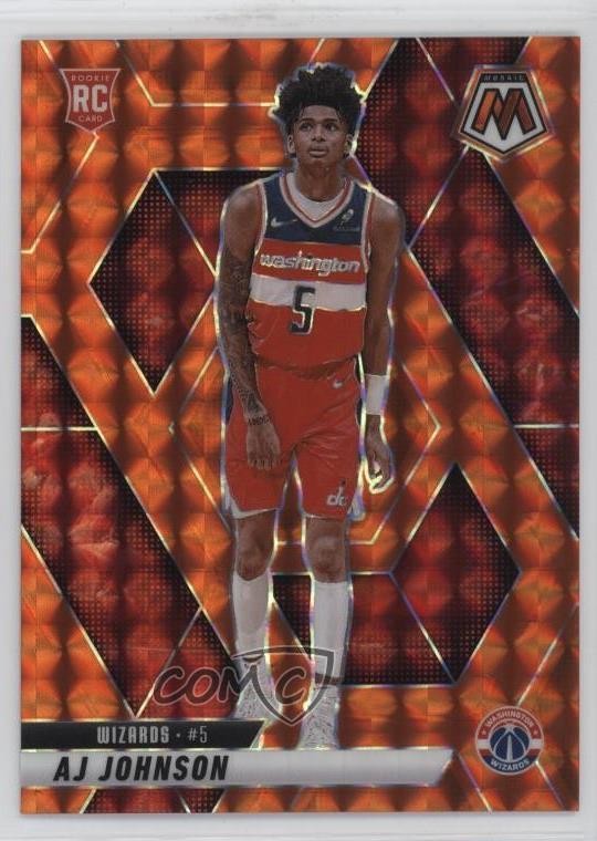 2024-25 Panini Mosaic Rookies Orange Mosaic Prizm 235/249 AJ Johnson #215 5y7
