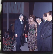 Sophia Loren Elegant Glamour Gown Original 2.25 x 2.25 Photo Transparency
