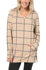 Cuddl Duds Women's Comfortwear Tunic Oatmeal