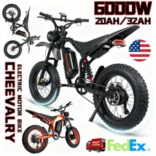 20" E- Fat tire Bike Electric Motorcycle 3000w 6500W 20/32AH Warrior E-Dirt Bike