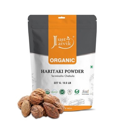 Just Jaivik Organic Haritaki Powder - Terminalia Chebula -227g FREE Delivery