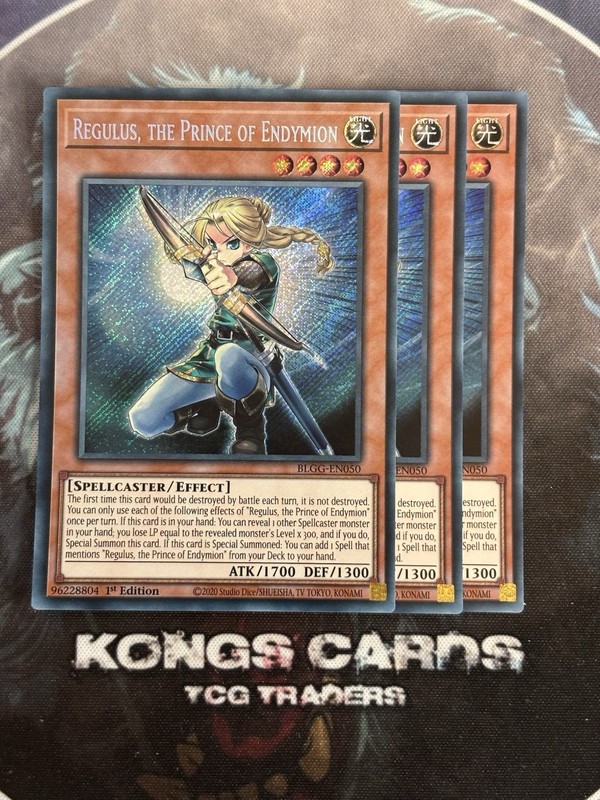 3X BLGG-EN050 Regulus, the Prince of Endymion Secret Rare Yu-Gi-Oh! PLAYSET