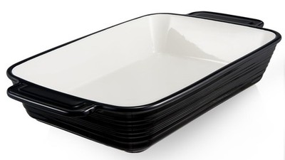 LIFVER Casserole Dish for Oven, 9x13 Ceramic Baking Dish, 13 X 9 in, Black