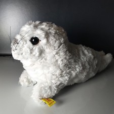Original Steiff Schöne weiße Robbe 5374/35 Älteres Modell Kuscheltier Germany