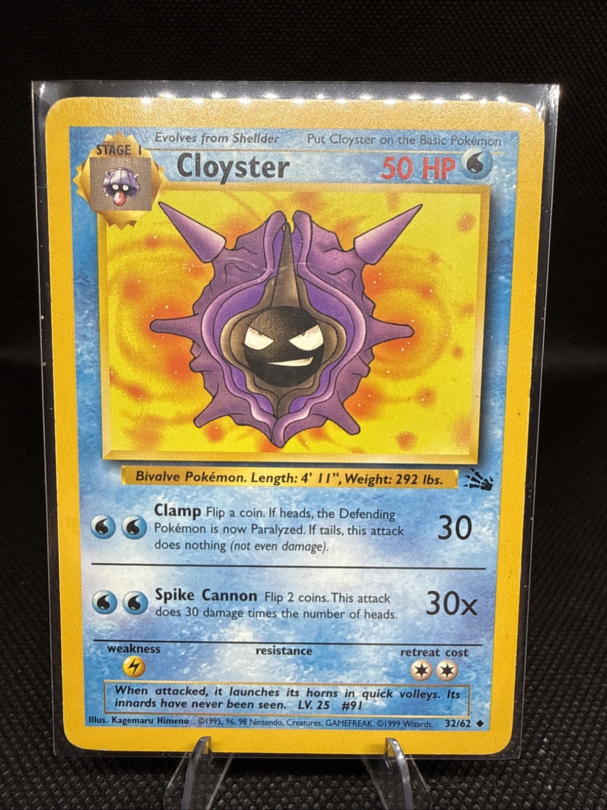 Pokémon TCG Cloyster Fossil 32/62 Regular Near Mint!
