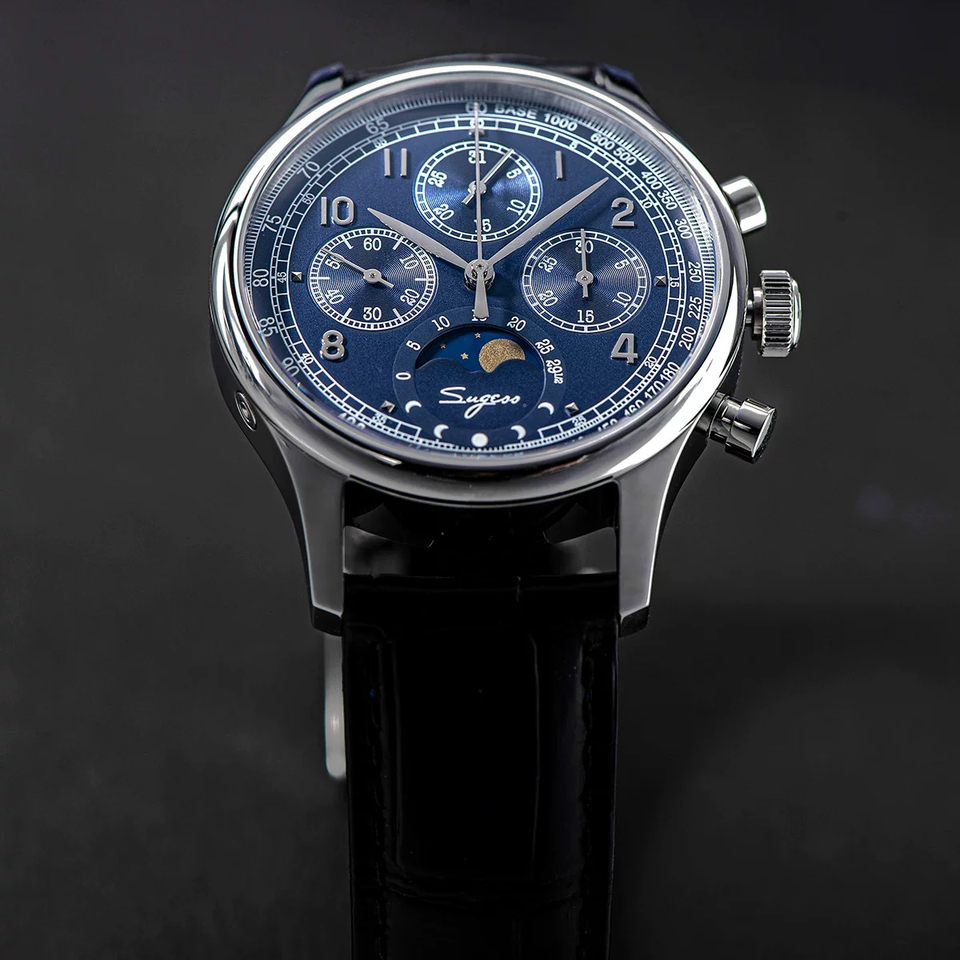 Omega Speedmaster Moonwatch 'Double Sapphire'; Chronograaf heren