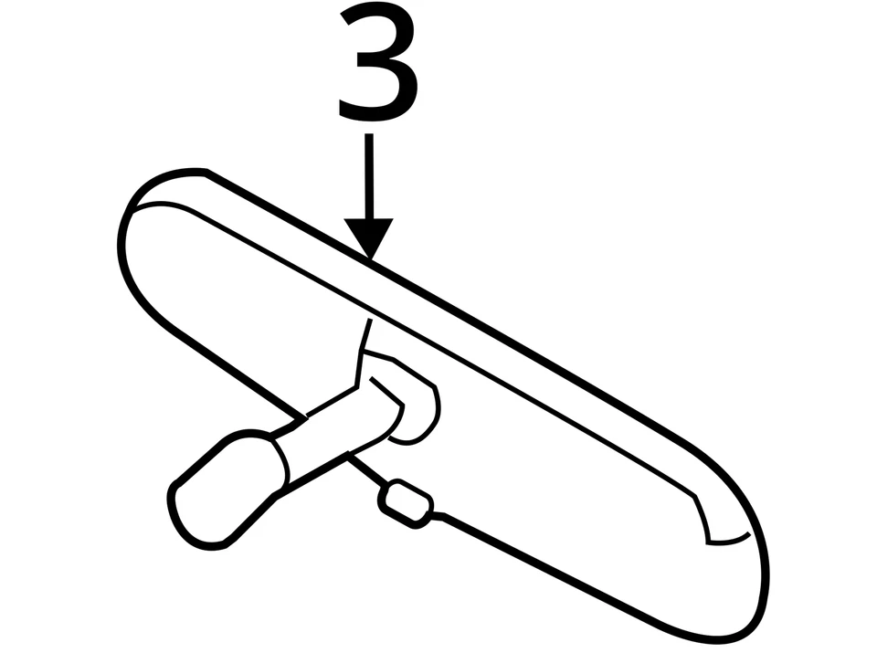 Espejo retrovisor interior Lincoln Town Car 2006-2011 fabricante original X603U Foto 4 de 4