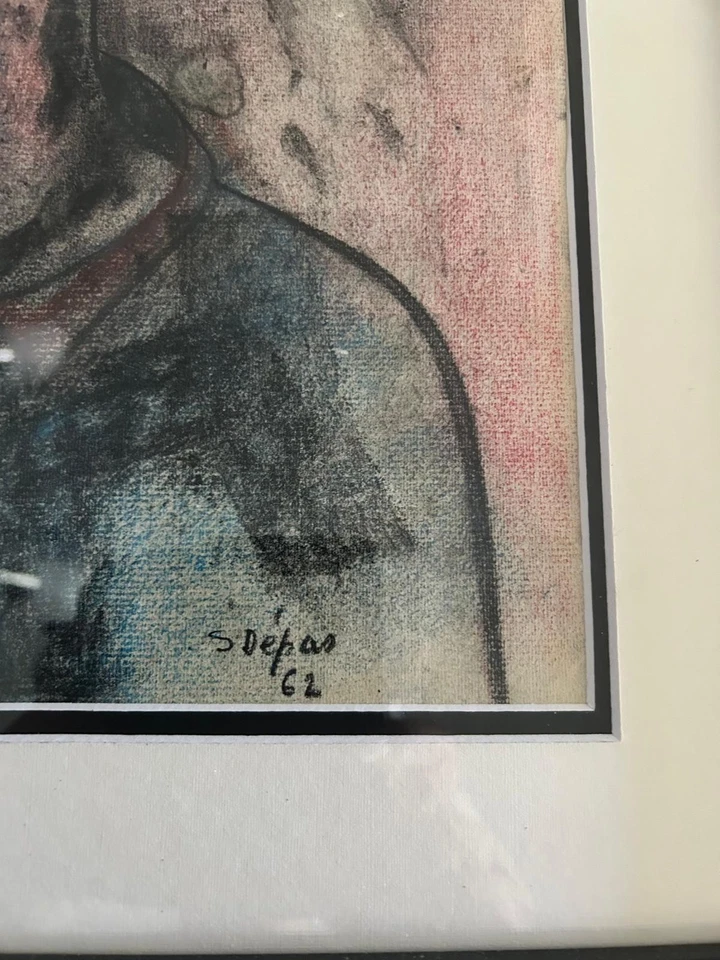 HAITIAN PAINTING BY SPENCER DEPAS 12X16 DATED 1962 - Image 4 of 4