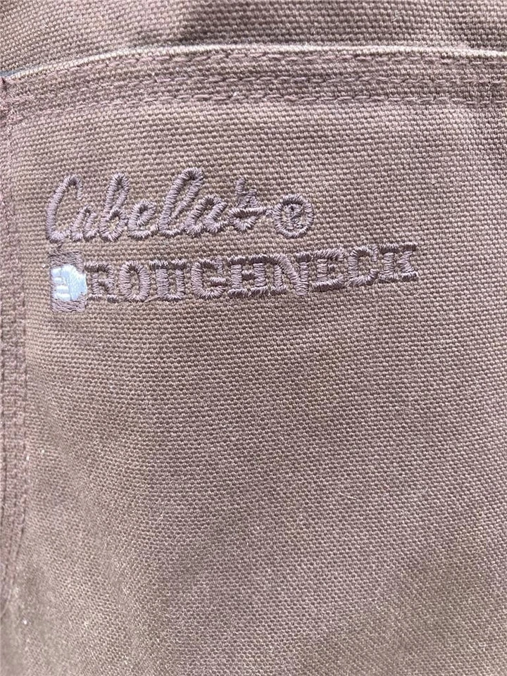 Chaleco de Invierno Cabela’s Cuello Áspero Thinsulate Marrón Oscuro Lona Para Hombre Talla M Foto 4 de 4