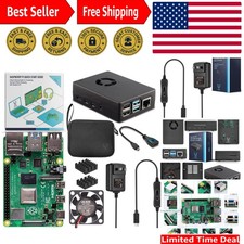 Advanced Raspberry Pi 4 4GB Kit - Fan-Cooled Case for Optimal Performance
