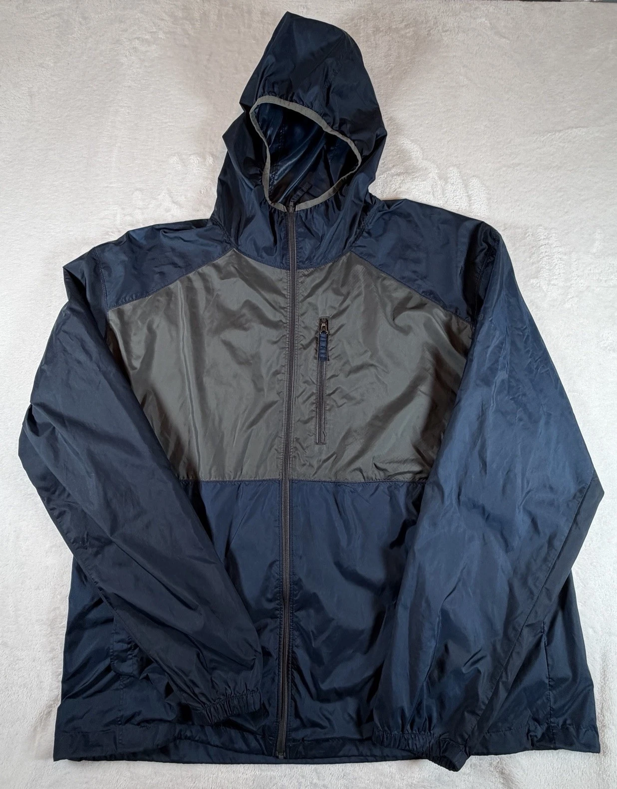 Columbia Flash Forward Jacket Mens XL Blue Hooded Lightweight Windbreaker