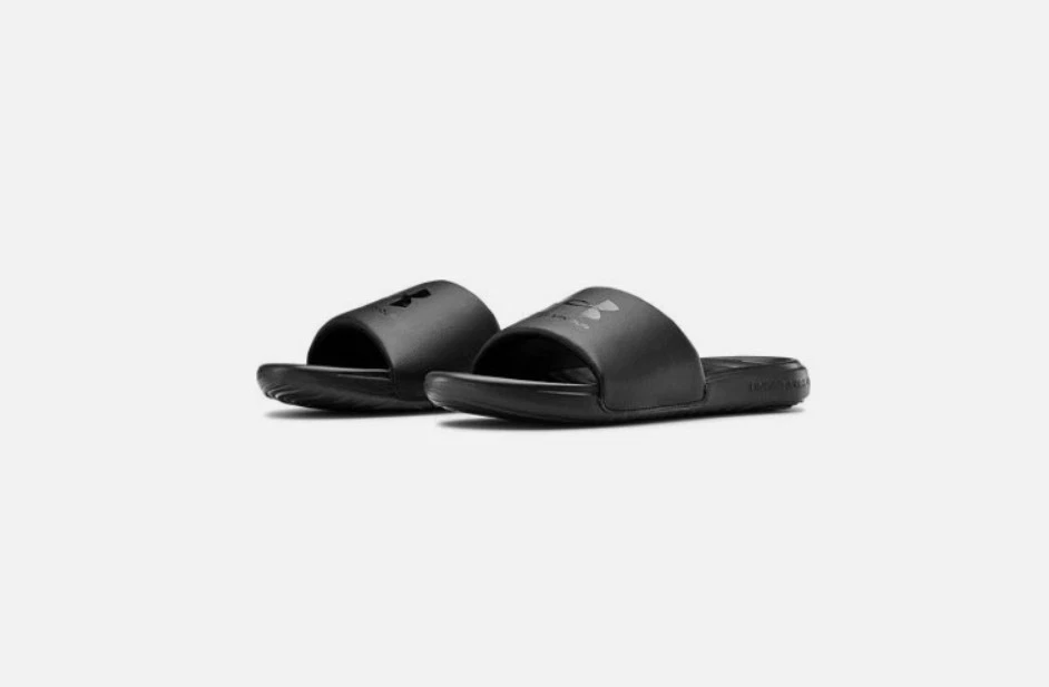 NEW Under Armour Men's Ansa Fix Slide BLACK Sandal 3023761-003 12