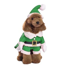 NACOCO Pet Christmas Santa Claus Costume Dog Cat Suit Hoodie with Hat - Small