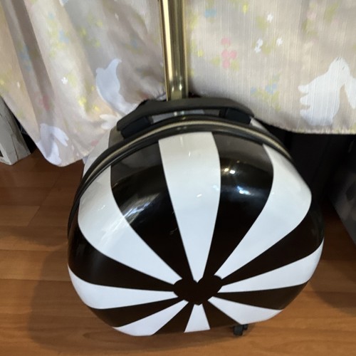 PB teen Black White Abstract Hard Shell Carry-On Rolling Luggage