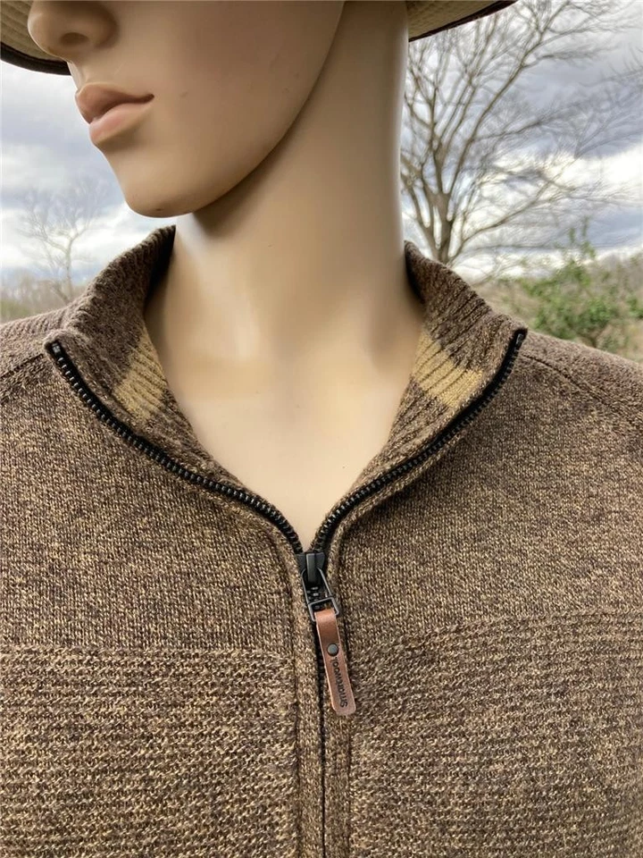 Smartwool 1/2 Zip  Sweater Men's X Large Heather Brown - Image 3 of 4