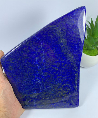 4,54 Pfund Lapislazuli Freeform polierter Trommel, raues Heilkristallprobe