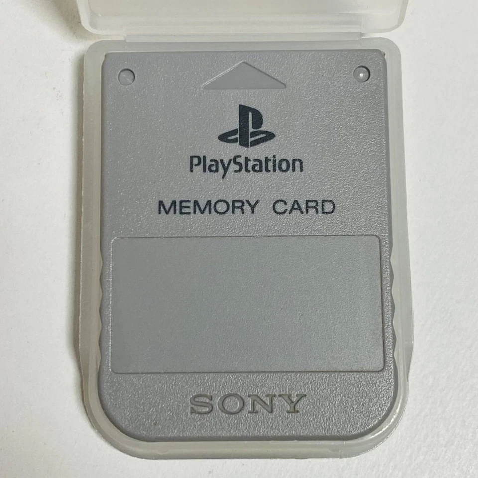 Tarjeta de memoria Sony PlayStation 1 SCPH-1020 juego de 2 piezas casi como nueva JAPÓN Foto 3 de 4