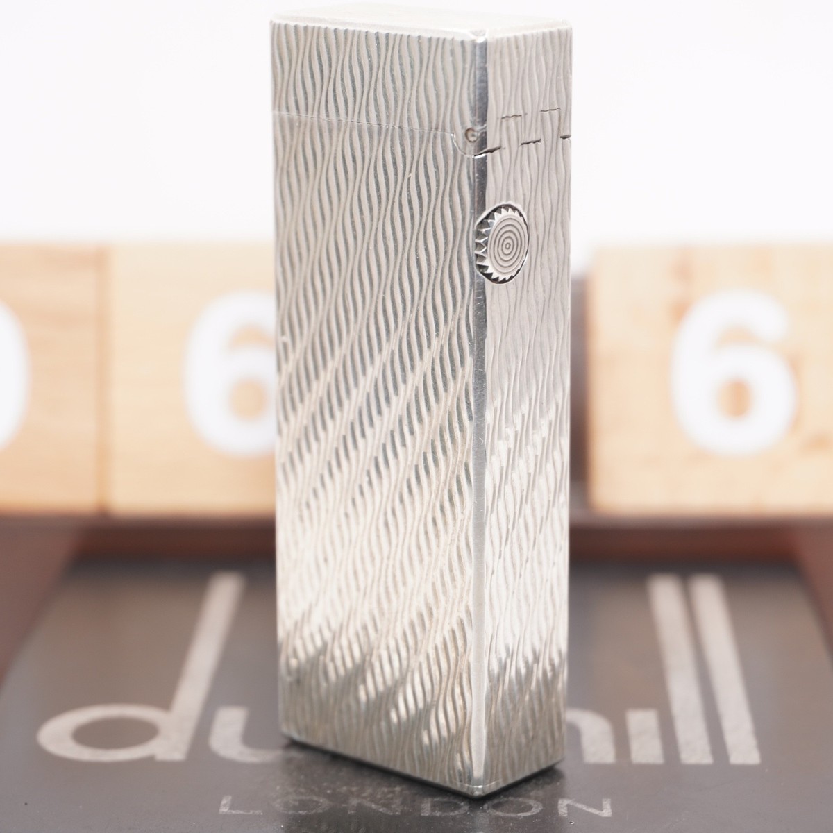 Dunhill Rollagas Lighter Silver WAV Pattern _Cleaned/No