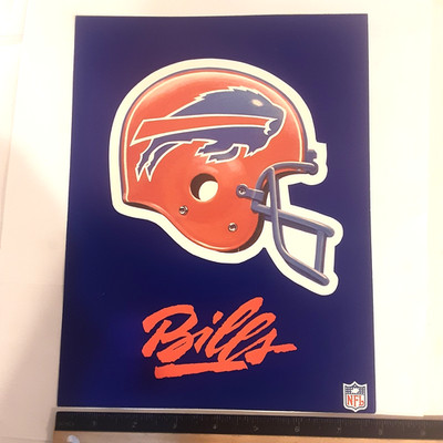 VINTAGE 1988 STARLINE BUFFALO BILLS NFL SMALL 10 1/4'' × 8'' HELMET POSTER