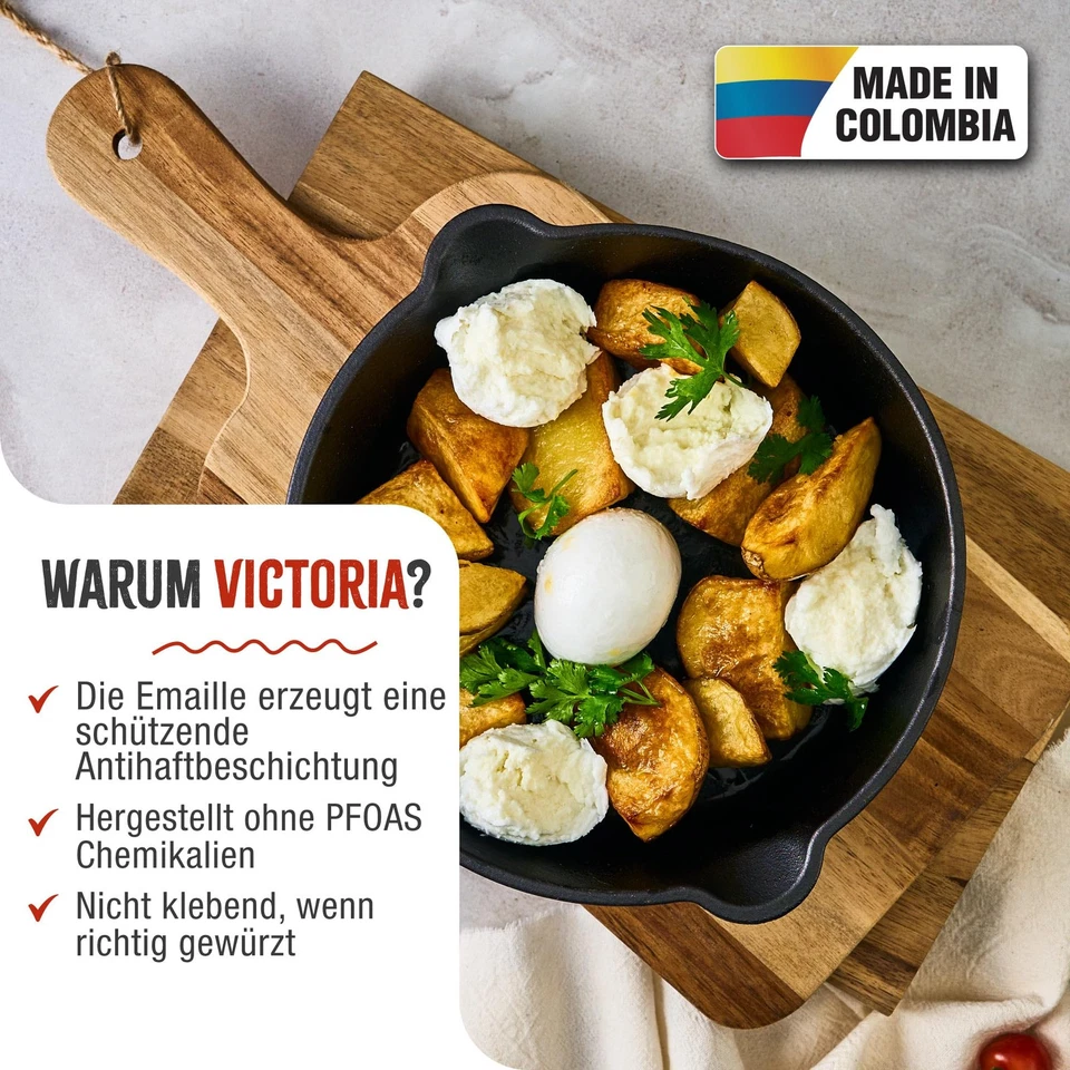 Bratpfanne Emaillierte Gusseisenpfanne Induction 20cm Bratpfanne Geeignet für... - Bild 2 von 4