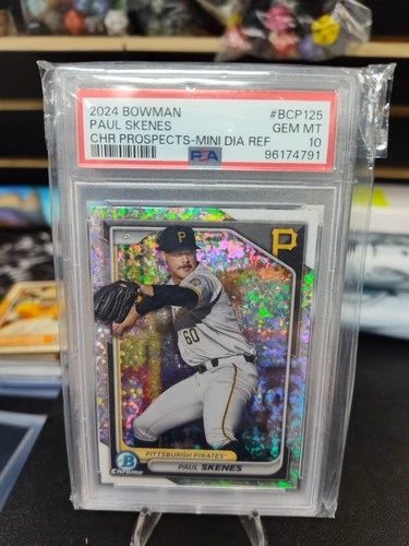 2024 Bowman Chrome Prospects Paul Skenes #BCP-125 Mini Diamond Refractor PSA 10