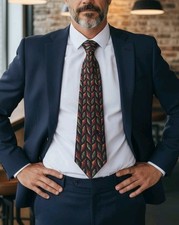 Karl Lagerfeld Silk Tie Made In Costa Rica Red Blue Green