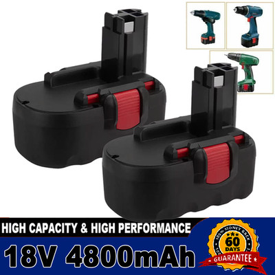 2x Akku Für Bosch BAT025 BAT026 BAT160 BAT180 BAT181 GSR 18 VE-2 4,8Ah 18V Ni-MH