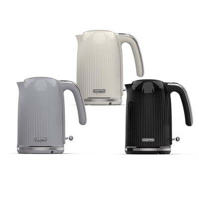 GEEPAS Geriffelt 1,7L Kabelloser Wasserkocher 3000W Schnellkochen Kochen Trocken Schutz