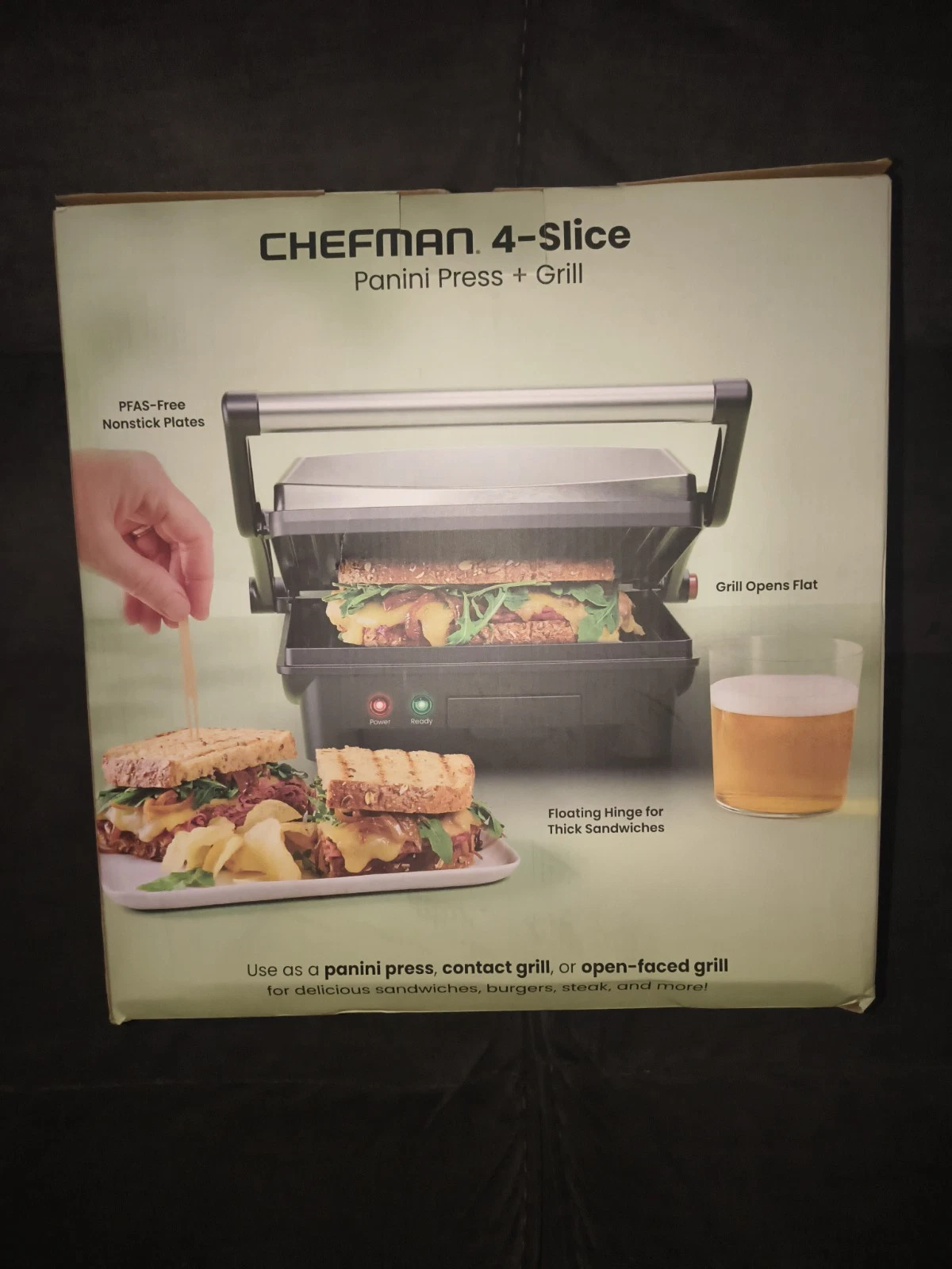 Chefman 4 Slice Panini Press Grill