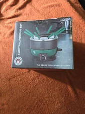 Chef's Counter Fondue Pot Electric Set 1.4 Qt Stainless Steel 